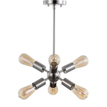 Jobs 17.5" Sputnik Metal LED Chandelier - JONATHAN Y